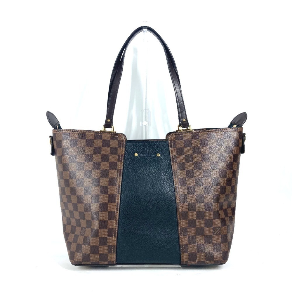 LOUIS VUITTON Authentic Black Damier Leather Shoulder Bag